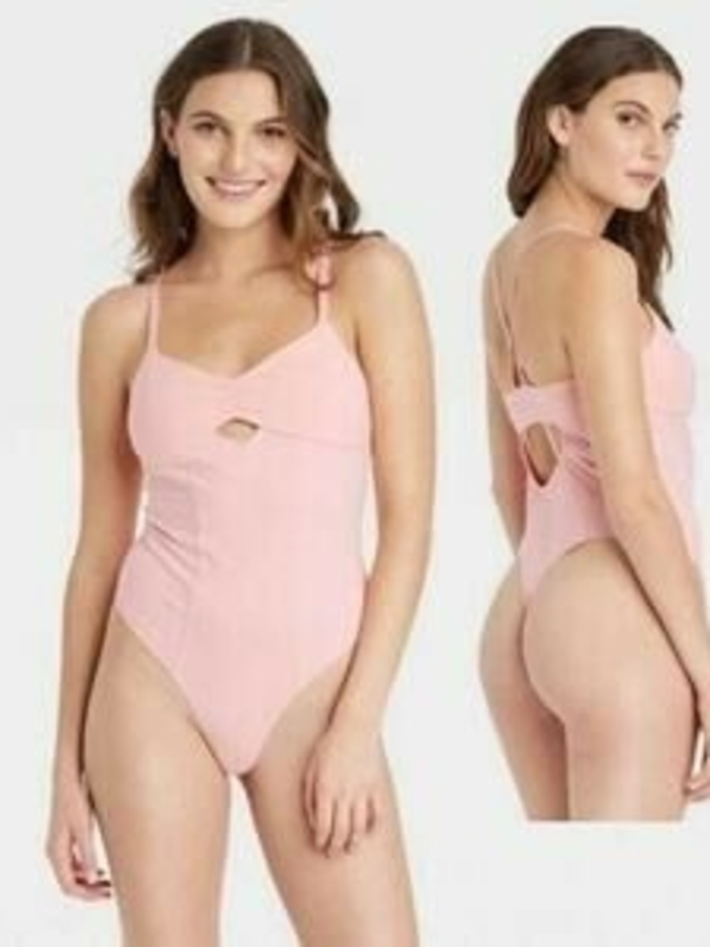 Womens Large Pink Spaghetti Strap Bodysuit